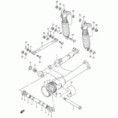 Схема вузла: Задній важіль підвіски (See note) для Suzuki VX800 VX800
