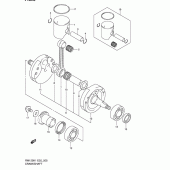 Схема узла: Коленчатый вал & Поршень для Suzuki RM125