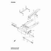 Схема узла: Задний рычаг подвески (Model k4/k5/k6) для Suzuki GS500