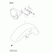 Схема узла: Кожух фары для Suzuki GZ250 Marauder