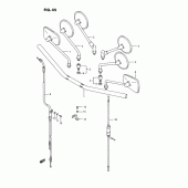 Схема узла: Руль & Тросики (Vs1400glfh/glfj/glfl/glfm/glfn/glfp) для Suzuki VS1400 Intruder 1400
