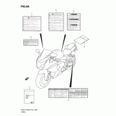 Схема вузла: Інформаційні наклейки (Gsx-r1000ufl2 e21) для Suzuki GSX-R1000