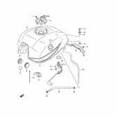 Схема вузла: Паливний бак (Model k4) для Suzuki GSX1400