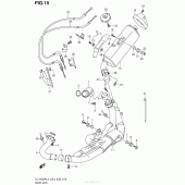 Схема вузла: Вихлопна система для Suzuki DL1000 V-Strom