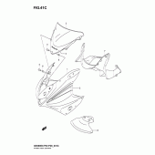 Схема вузла: Передній обтічник (Gs500fk6) для Suzuki GS500