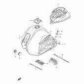 Схема вузла: Паливний бак (Model x/y) для Suzuki DR125