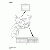 Схема узла: Информационные наклейки для Suzuki DR-Z400 DR-Z400SM