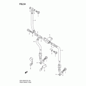 Схема вузла: Передній гальмівний шланг Suzuki GSX1400