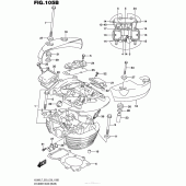 Схема вузла: Головка циліндра (Задня) (Vl800L7 E28) для Suzuki VL800 Boulevard C50