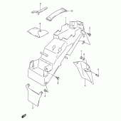 Схема вузла: Заднє крило (Model t/v/w/x) для Suzuki GSF600 Bandit S