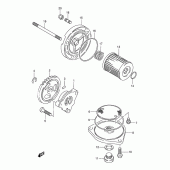 Схема узла: Масляный насос для Suzuki DR125