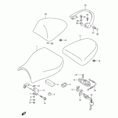 Схема узла: Сиденье (Model k3) для Suzuki GSX1300 Hayabusa