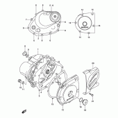 Схема вузла: Кришки картера для Suzuki DR-Z125 DR-Z125