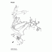 Схема вузла: Передній обтічник (Model k7/k8) для Suzuki AN400 Burgman (EU analogue of SkyWave)