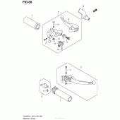 Схема вузла: Ручки керма для Suzuki VL800 Boulevard C50 BOSS