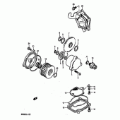 Схема узла: Масляный насос & Топливный насос для Suzuki DR800
