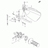 Схема вузла: Ручка керма, права для Suzuki RMX250