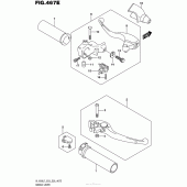Схема вузла: Ручки керма (Vl1500Tl7 E03) для Suzuki VL1500 Boulevard C90 BOSS