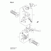 Схема вузла: Ручки керма (Model k6/k7/k8/k9 e24) для Suzuki DR200 DR200SE