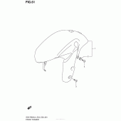 Схема узла: Переднее крыло для Suzuki GSX-R600