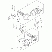 Схема вузла: Поворотники (E24) для Suzuki TS185