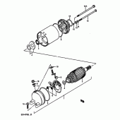 Схема вузла: Електричний стартер для Suzuki GSX-R750