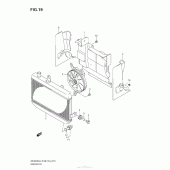 Схема вузла: Радіатор для Suzuki AN400 Burgman (EU analogue of SkyWave)