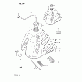 Схема вузла: Паливний бак для Suzuki DR650 DR650R