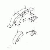 Схема вузла: Заднє крило для Suzuki TS250