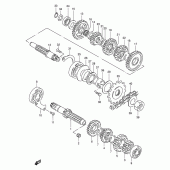 Схема узла: Трансмиссия для Suzuki TU250