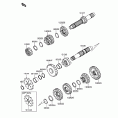 Схема вузла: Перемикання/вилка перемикання для Suzuki RM-Z250