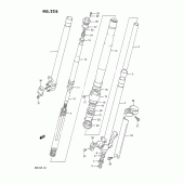 Схема узла: Передняя вилка (Model m) для Suzuki RM125