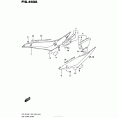 Схема вузла: Бічні нижні кришки рами для Suzuki GSX-R1000