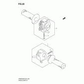 Схема вузла: Пульт управління рульовий для Suzuki DR650 DR650SE