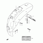 Схема вузла: Заднє крило Suzuki LS650 Savage