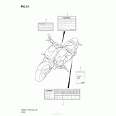 Схема вузла: Інформаційні наклейки (Vz800L4 E03) для Suzuki VZ800 Boulevard M50
