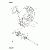 Схема вузла: Заднє колесо (Dl650l1 e2) для Suzuki DL650 V-Strom