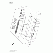 Схема вузла: Передня вилка (Gsf1250sal1 e24) для Suzuki GSF1250 Bandit S