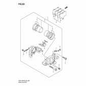 Схема узла: Задний тормозной суппорт для Suzuki GSX1400