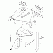 Схема узла: Топливный бак (Model k1) для Suzuki GSX1300 Hayabusa