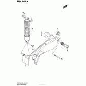 Схема вузла: Задній важіль (Маятник) для Suzuki AN650 Burgman (EU analogue of SkyWave)