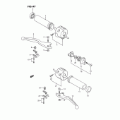 Схема вузла: Пульт керування рульовим (Model h/j) для Suzuki VS1400 Intruder 1400