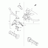 Схема узла: Ручки руля для Suzuki TU125