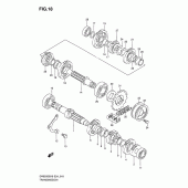 Схема вузла: Трансмісія для Suzuki DR650 DR650SE