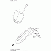 Схема вузла: Переднє крило для Suzuki RM-Z450