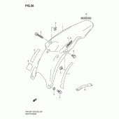 Схема вузла: Заднє крило для Suzuki RM125