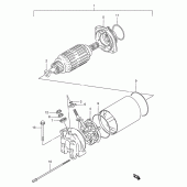 Схема вузла: Електричний стартер для Suzuki VS600 Intruder 600