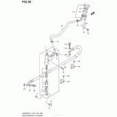 Схема вузла: Задній гальмівний циліндр Suzuki DR650 DR650SE