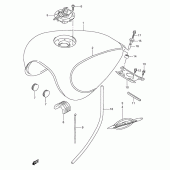 Схема узла: Топливный бак (Model v) для Suzuki VZ800 Marauder