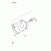 Схема вузла: Фара (Model n/p/r e24) для Suzuki TS185
